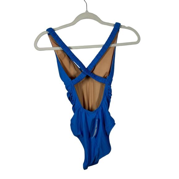 J. Crew Blue Scrunchie Strap One-Piece Swimsuit - Size 0 NWT - Picture 8 of 12